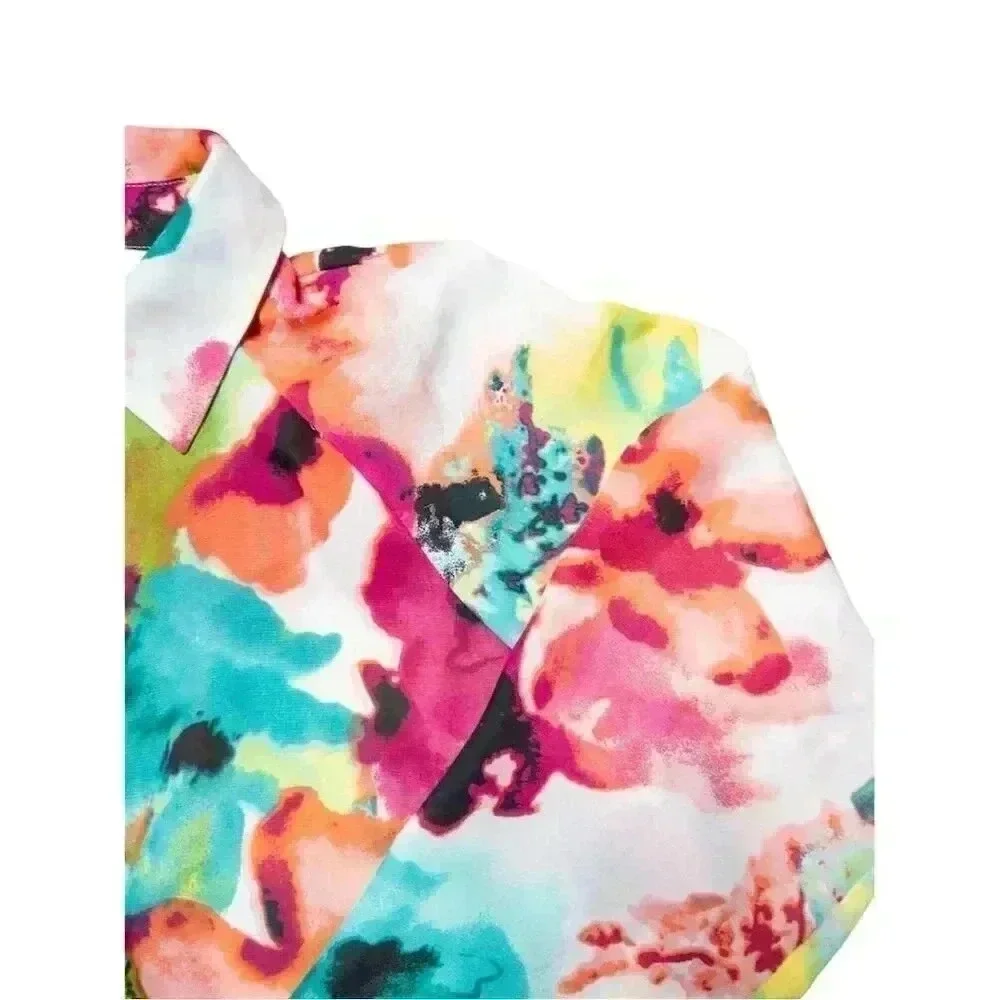 Allison Taylor Women's Floral Button-Down Blouse Size S Multicolor - Picture 6 of 6